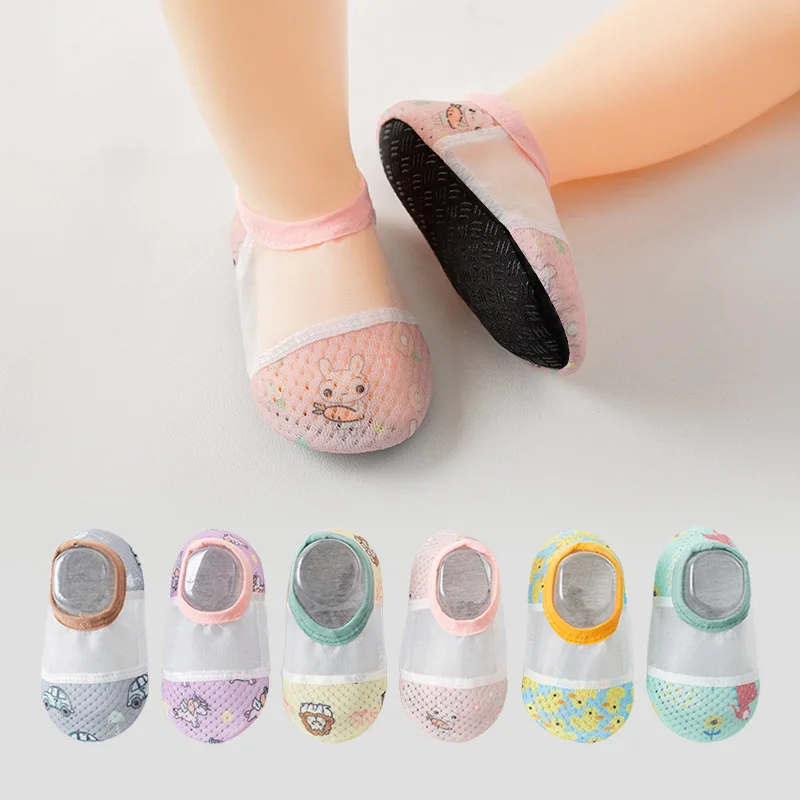 Do Not Fall Off with Children's Mesh Floor Socks Early Education Center Indoor Non-slip Floor Socks Infant Baby Socks Shoes