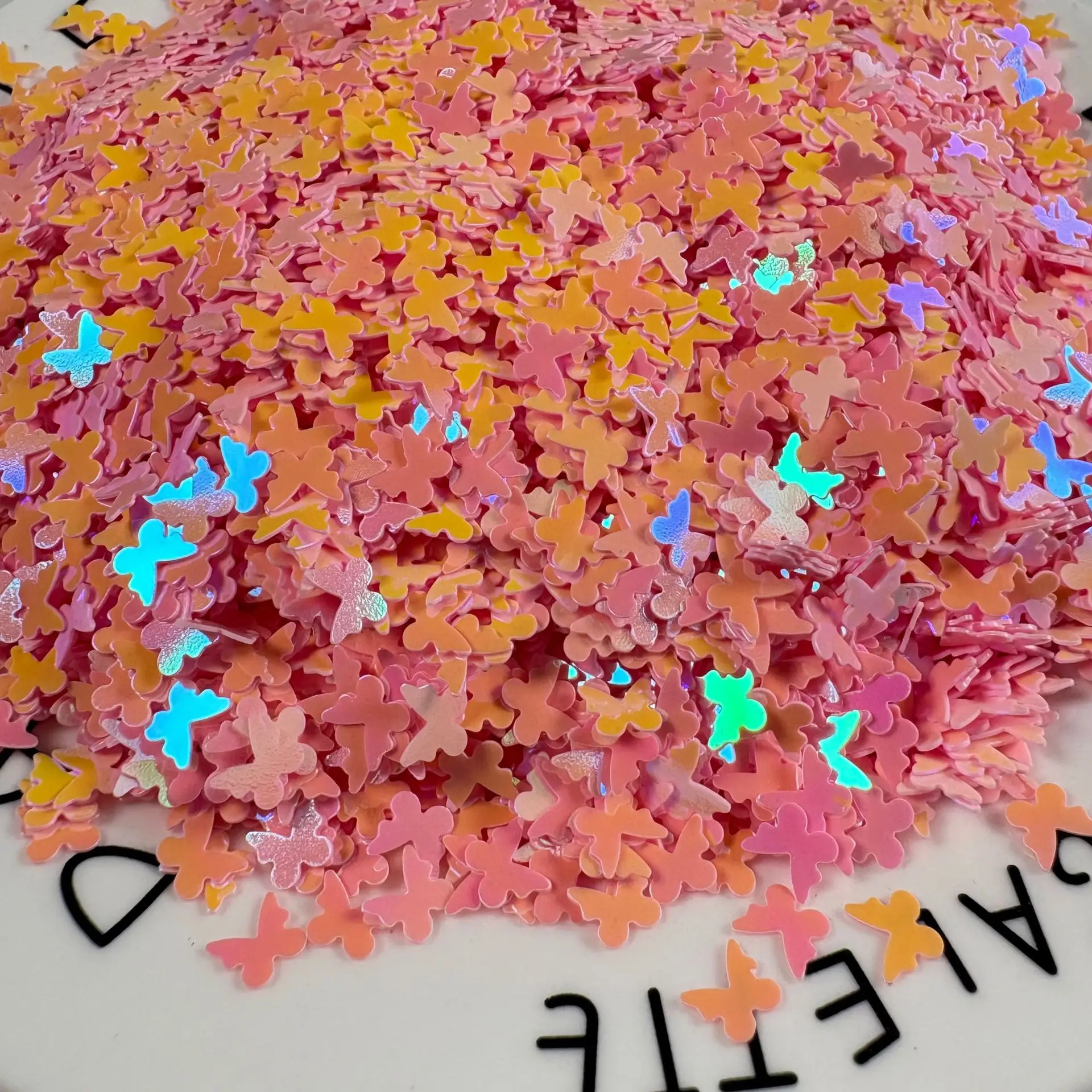500g/bag 7mm Colorful Butterfly Sequins Glitter Flakes for Nail Art Slime Liquid Sand Fillers DIY Manicure Decoration Accessorie