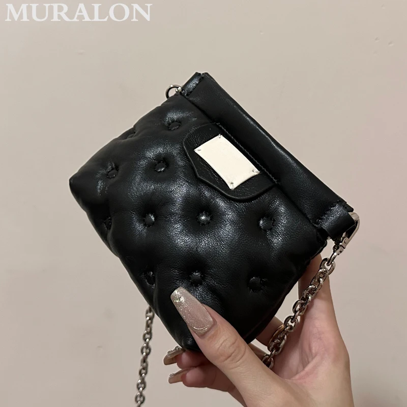 Niche Leather Crossbody Bag Fashion All-match Shoulder Crossbody Chain Small Bag Shopping Lipstick Coin Mini Bag Wallet Purse