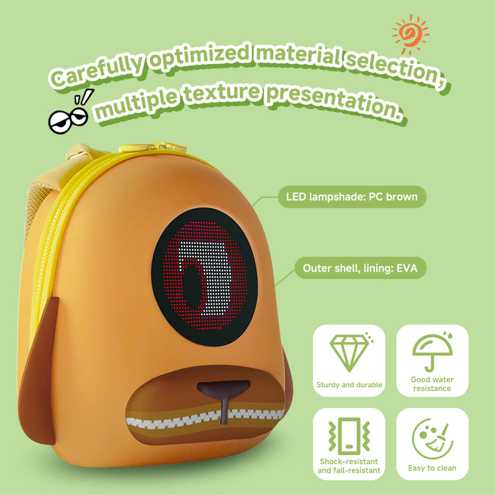 

Outdoor Smart LED Riding Backpack Children Kids Double Shoulder Cycling Backpack Outdoor Sports Backpack