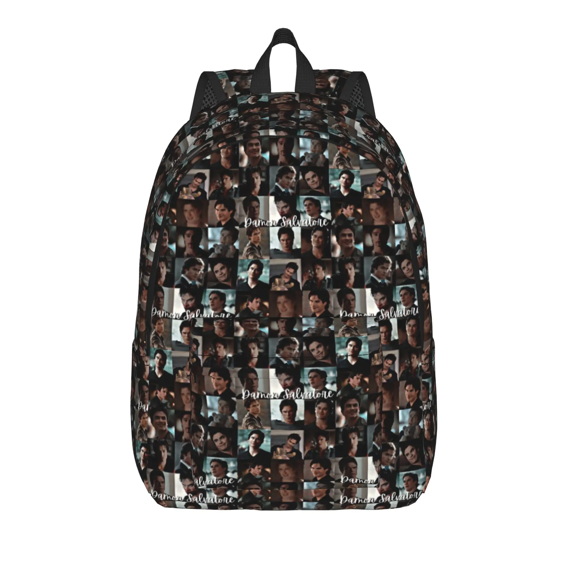 The Vampire Diaries Resuable Movie Backpack Damon Salvatore Outdoor Backpacks Student Unisex School Bags Colorful Soft Rucksack