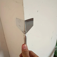 4pcs Wall Corner Spatula Tool Set, Metal Construction, for Wall Repair and Smoothing