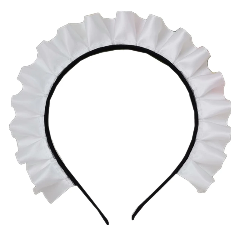 Japanese Lolita Hair Accessories Ruffled Sweet Bowknot Gothic French Maid Headband Anime Cosplay Costume Headdress