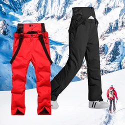 New Winter Windproof Waterproof Ski Pants Men Outdoor High Quality Warm Snow Trousers Winter Male Ski Snowboarding Pants Brand