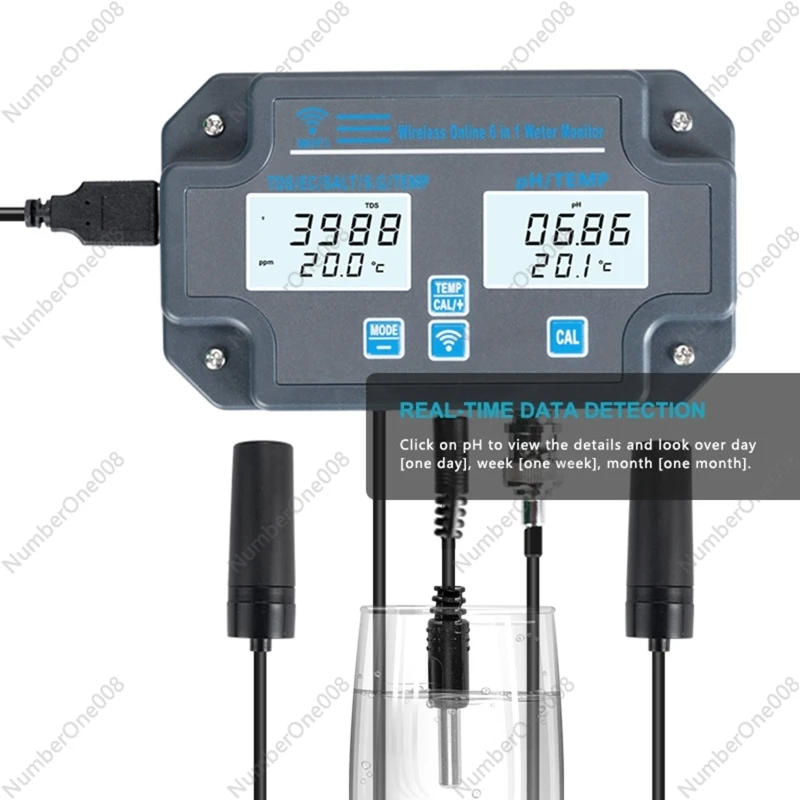 

6-in-1 Water Quality Tester for Fish for Tank Swimming Pool Water Analyz