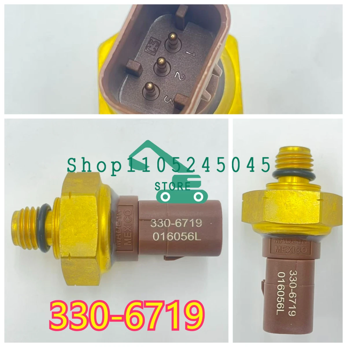 

Machinery Parts 324E 329E 336E 349E High Quality Excavator Pressure Sensor 330-6719 3306719 for C7.1 C13 C15 Engine