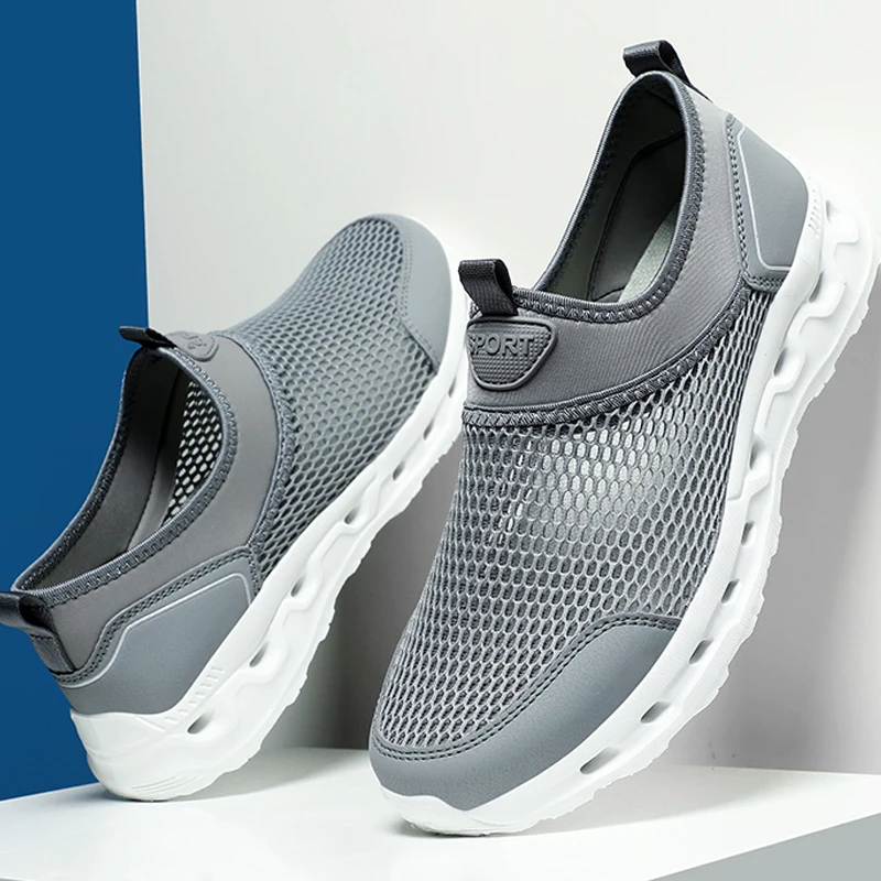 

Classic Summer Mesh Shoes Men's Sneakers Breathable Lightweight Mens Casual Shoes Lace-Up Walking Footwear Comfortable Man Shoes