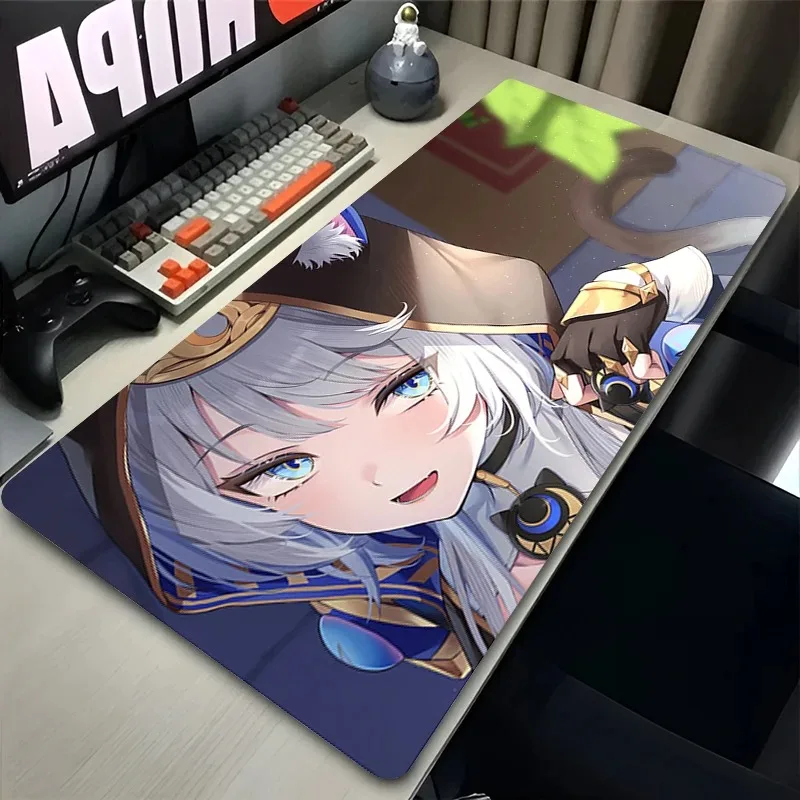 لوحة الماوس أنيمي ألعاب هونكاي ستار السكك الحديدية تشفير اللوحي Varmilo لوحة المفاتيح Kawaii الألعاب اكسسوارات لوحة الماوس القط فتاة حصيرة مكتبية #5