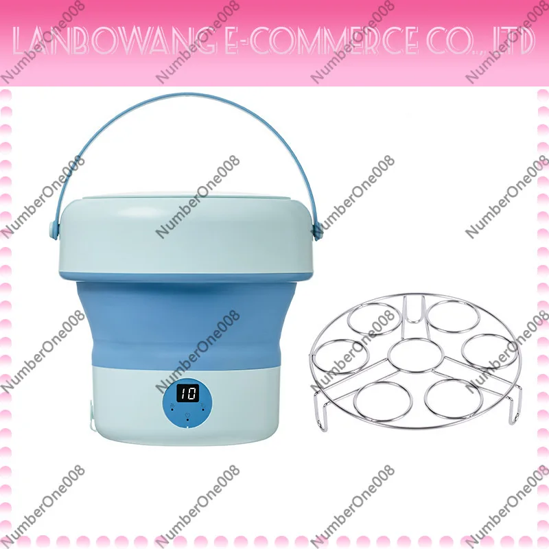 Folding Mini Turbine Dishwasher Portable Ozone Blue Light Cleaner No Installation Countertop Fruit Vegetable Washer