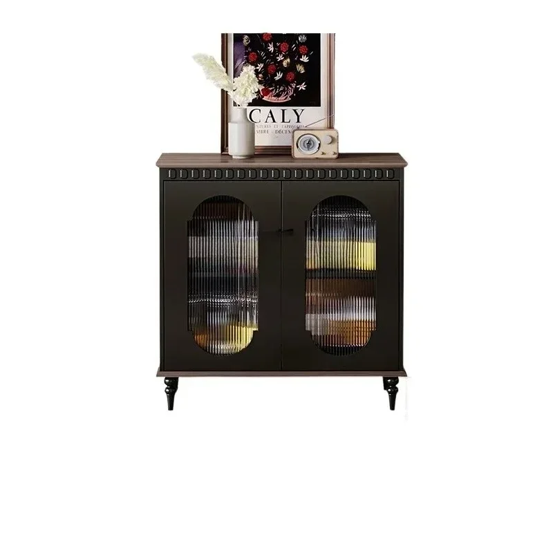 TTAmerican Retro Style Dining Side Cabinet, Living Room Storage Against The Wall, Household Entrance Large-capacity Side Cabinet