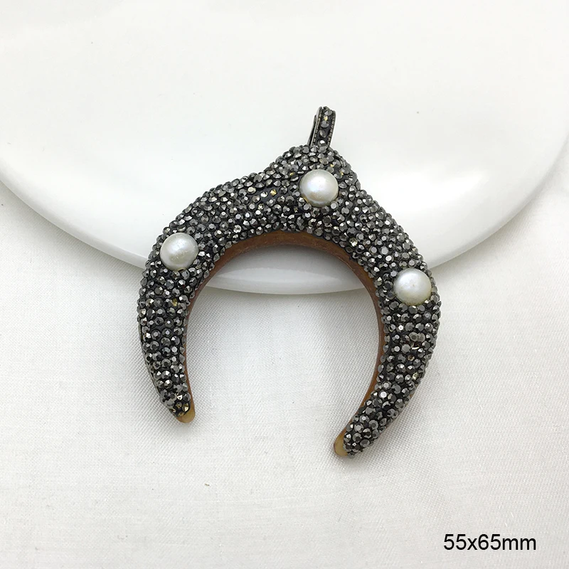 1 pcs Multi-style Round/Star/palm shape crystal Charms,Pave rhinestone Pearl Pendant,necklace connector Earrings Jewelry making