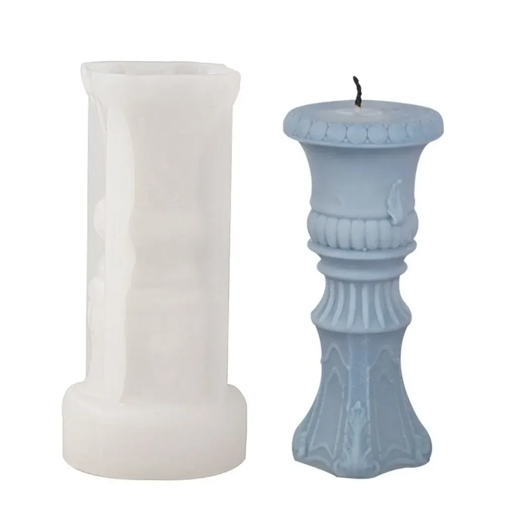 Church Party Handmade Candle Mould Silicone Cake Resin Molds Roman Column Candle Mold 3d Art Wax Mold