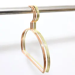 10 cabides de lenço de metal do bloco, cabide semi-circular de ouro rosa para crianças adultas, cremalheira do organizador do armário da casa para gravata da correia da toalha da roupa