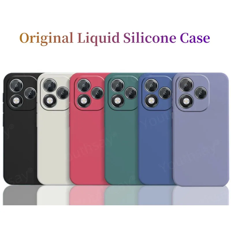 Para Honor 400 Lite Funda Honor 400 Lite Funda Coque Original silicona líquida suave TPU teléfono parachoques para Honor 400 Lite
