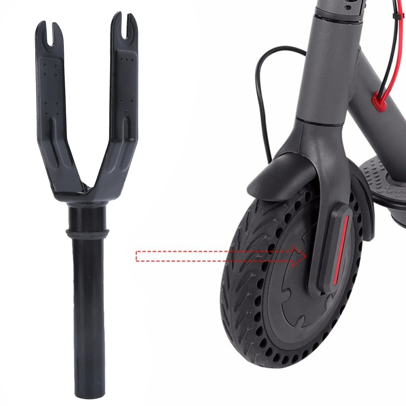 Electric Scooter Front Fork Scooter Aluminum Alloy Replacement Fork with Plastic Cover for Xiaomi M365/M365PRO/PRO2/1S/Lite