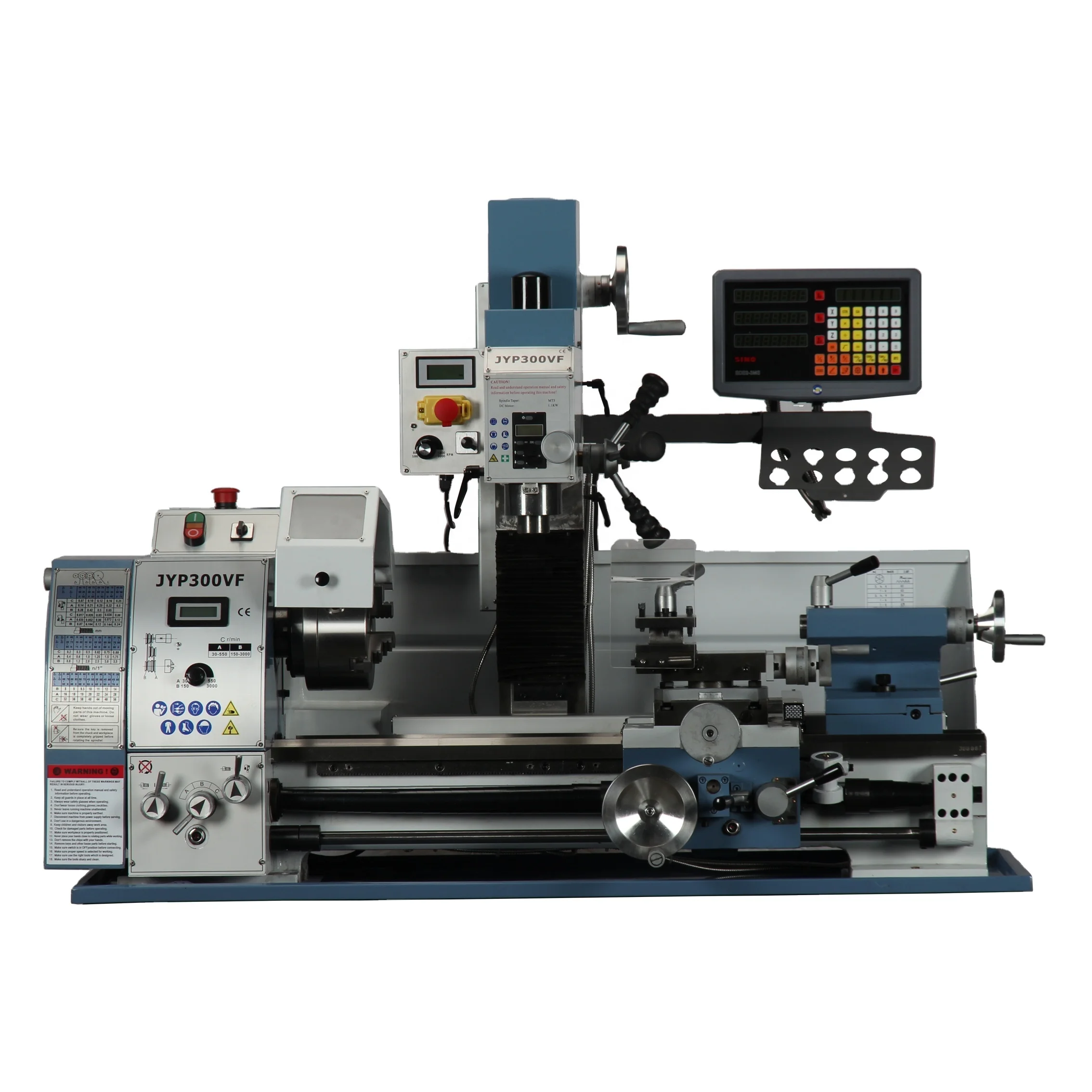 High Precision JYP300VF Lathe Mill Combo Machine From China Factory New Multi-Purpose Industrial Use With 38mm Spindle Bore