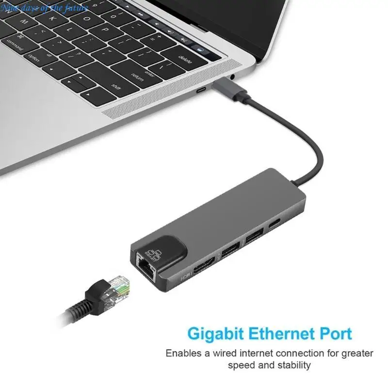 توسيع نوع السرعة السريعة C مع USB A USB C 4K HDMI2.0 و Ethernet Port E65A