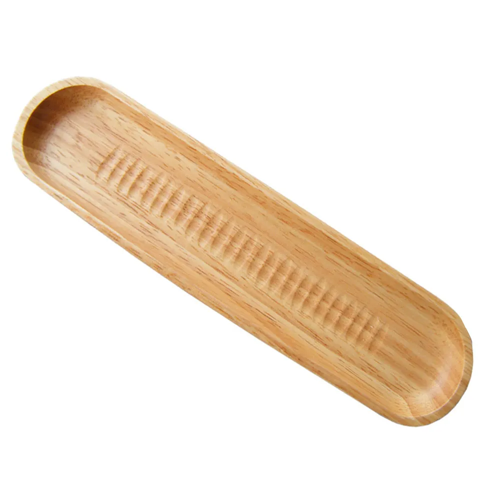 Plato de Sushi de Madera Rectangular, 1 Pieza, Color Caqui, Premium, Saludable, Sin Sabor, para Cenas Familiares, Regalo de Inauguración de Casa