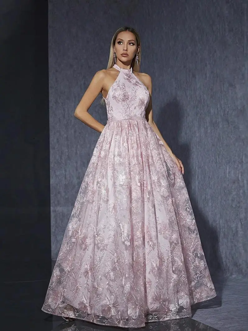 

Милое розовое бальное платье для девочек на день рождения, необычный дизайн, костюм из шелковой ткани со средней талией для женщин, модный шик