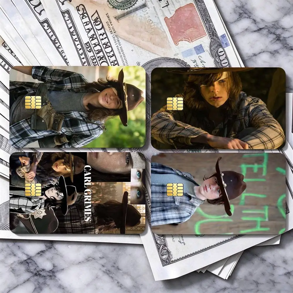 The Walking Dead Carl Grimes  Credit Card HD Stickers Premium matte film effectively prevents fingerprints and daily abrasion.