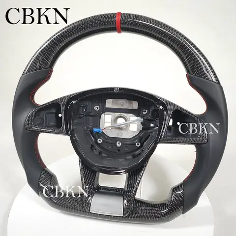 Carbon Fiber Steering Wheel for  AMG C63/E63/S63 W205/W213/W222 - Direct Fit  | Paddle Shift Retained | Racing Design