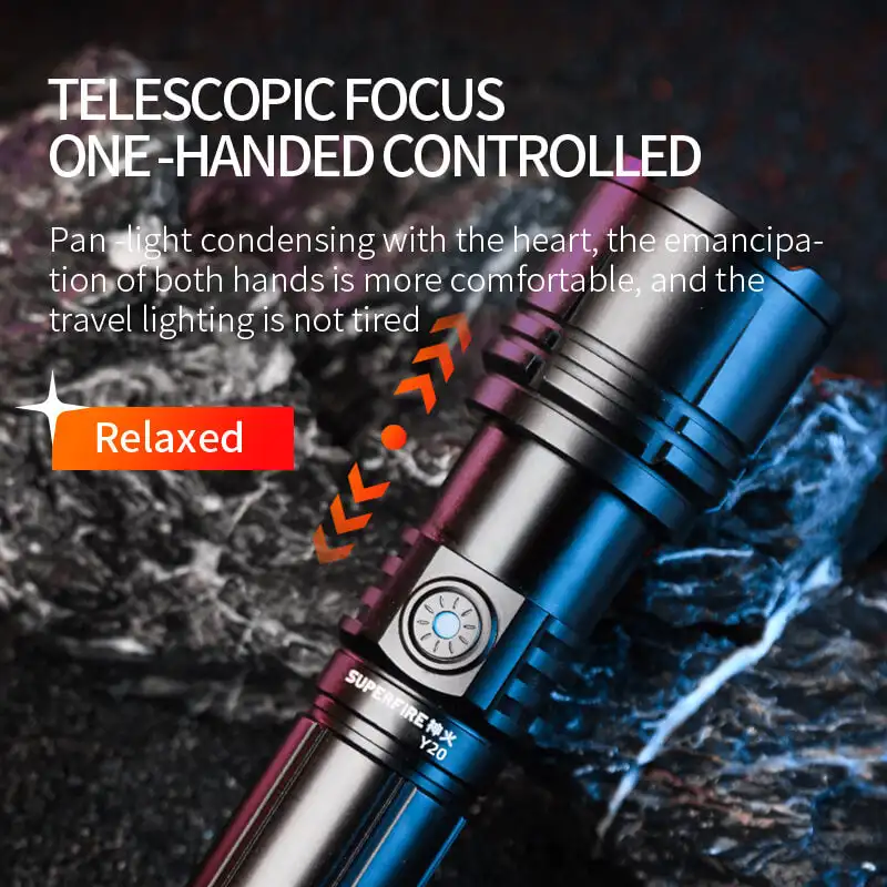 Super fire Y20 super helle LED Zoom Long Shot Taschenlampe