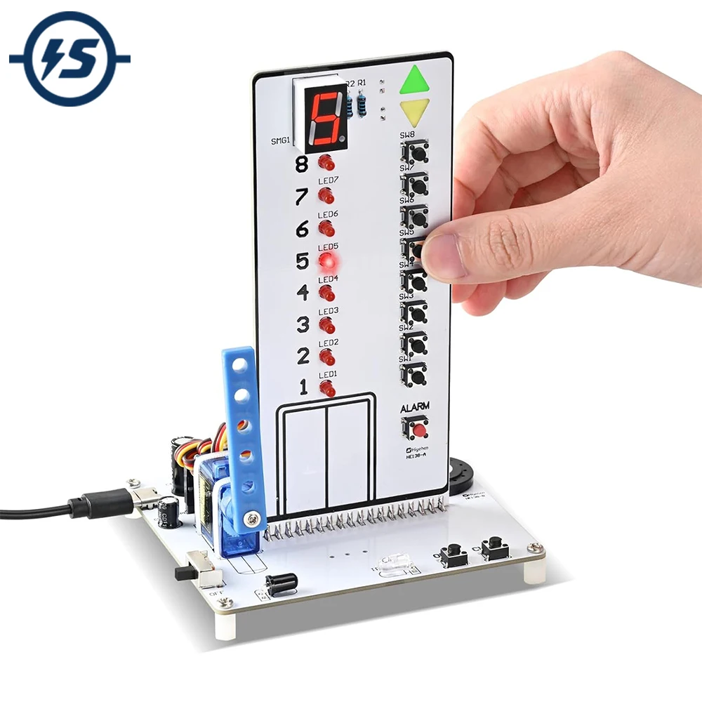 DIY Smart Elevator Soldering Project with Voice Floor Announcement Door Sensor & Up/Down Simulation STEM Project for School Home