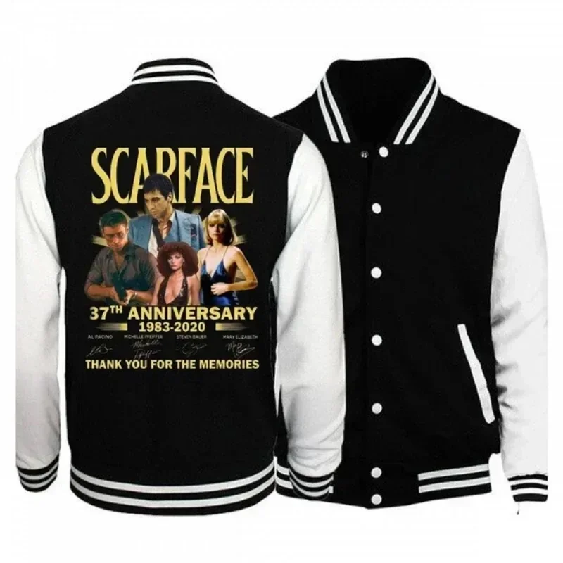 

S-Scarface movie jacket cool coat sweatshirts trend women men hoodie baseball uniform jacket couple print cardigan clothes tops