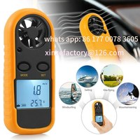 Customizable Digital Anemometer Wind Speed Gauge Mini Air Velocity Airflow Temperature Wind Speed Meter with LCD Backlight