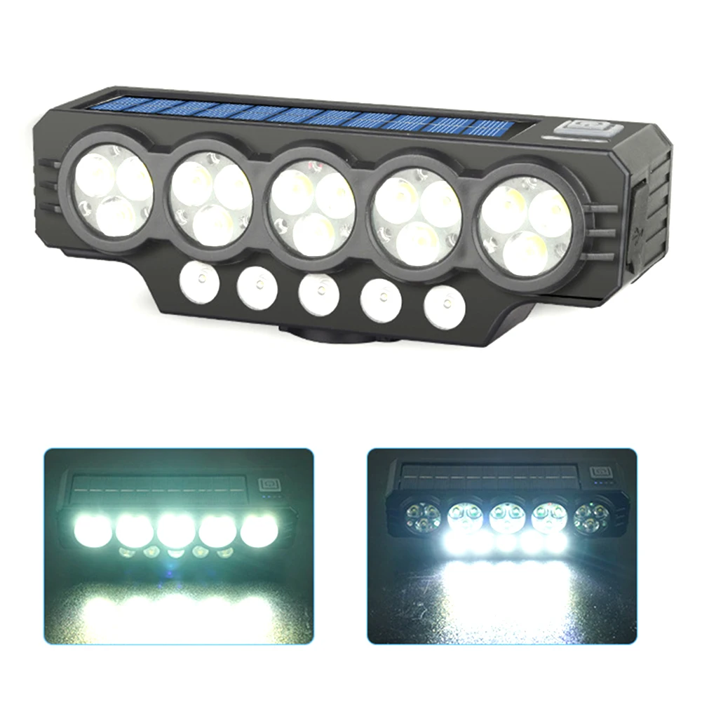 

20LED солнечная велосипедная фара, водонепроницаемая защитная передняя лампа для езды на велосипеде, 4000 мАч, высокая яркость, велосипедный фонарик, аксессуары для велосипеда