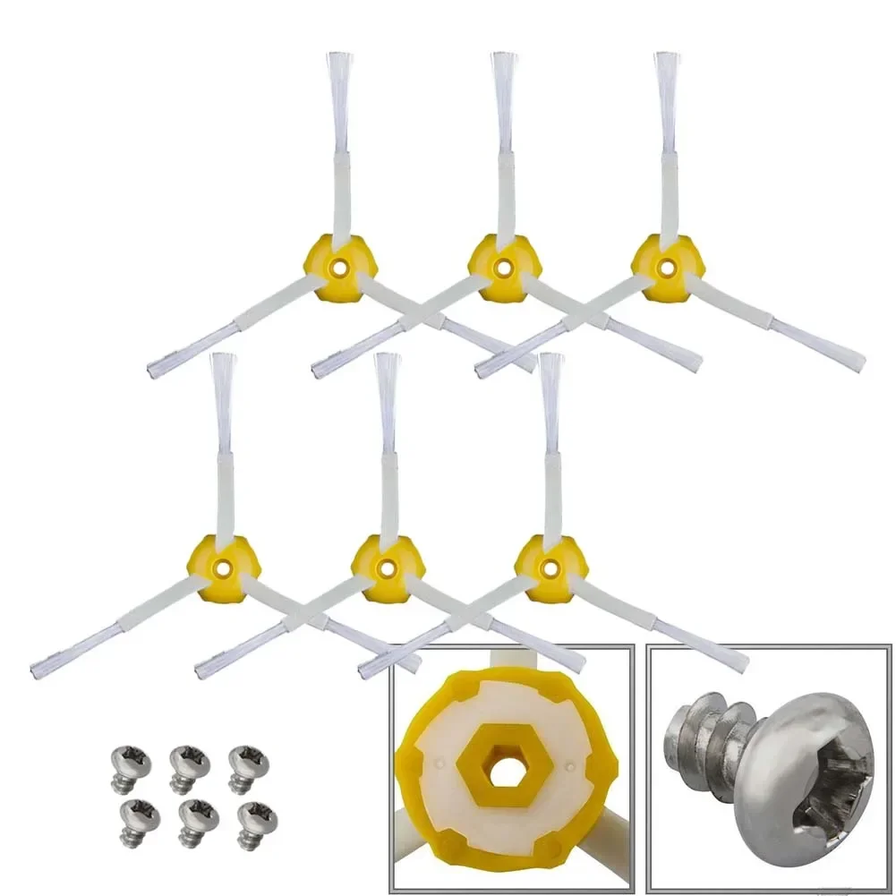 아이로봇 500 600 700 시리즈용 사이드 브러시 및 나사, 진공 청소기 스위퍼 청소 도구 액세서리, 6 세트
