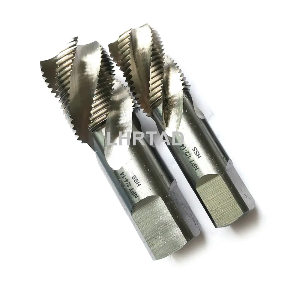 HSS Machine Pipe Thread Spiral Flute taps NPT NPT1/8 NPT1/4 NPT3/8NPT3/4 NPT1/2 Tapping pipe Spiral Flutes tap Drill 1/8 1/4 3/8