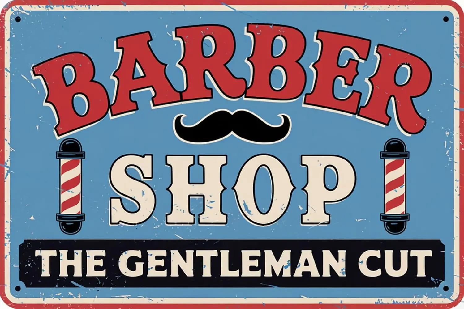 Barber Shop Decor The Gentleman Cut Retro Metal Tin Signs Funny Vintage Wall Decor Plaque for Home Farm Bedroom Shop Bar Ma sign