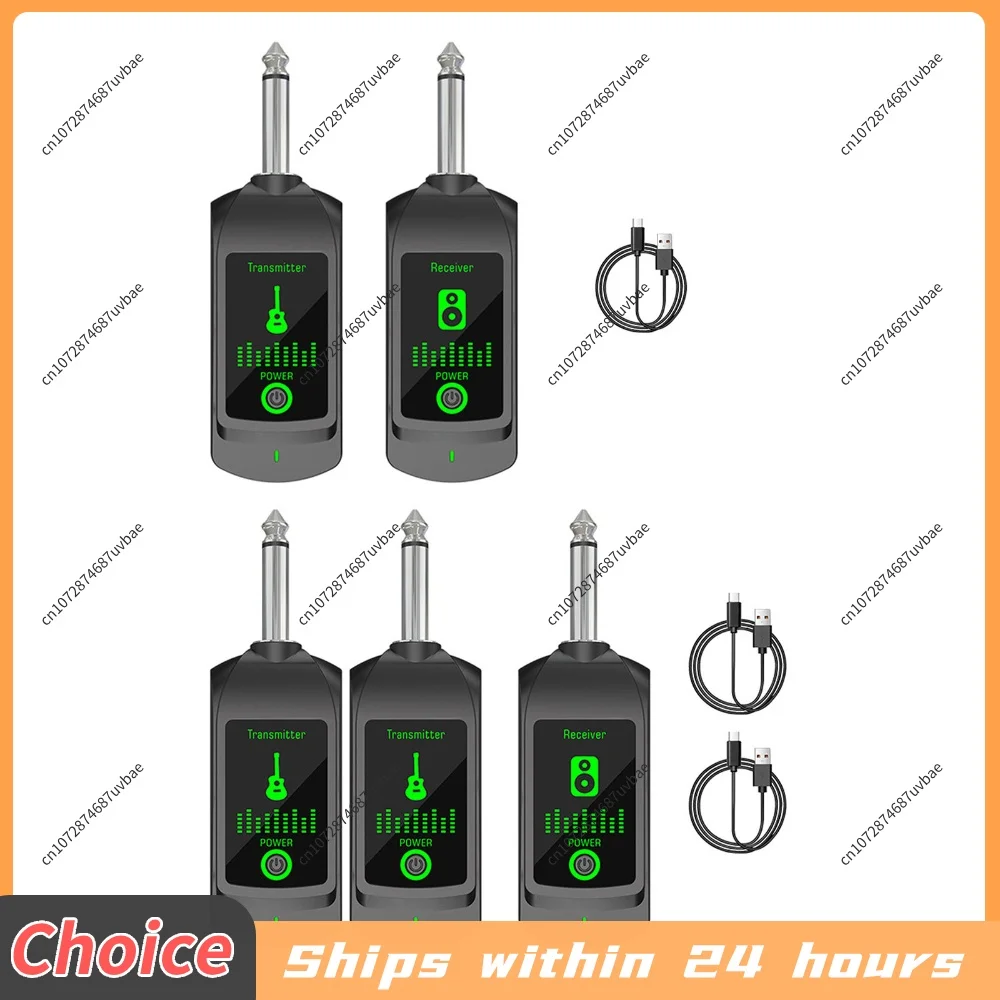 2.4G Wireless Guitar Audio Transmitter Receiver Set One To One/One To Two Signal Transmission Adapter For Electric Guitar System