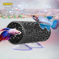 1 Pc Betta Fish Tunnel Toy Hollow Sleeping Tube with Suction Cup Betta Hammock Hidden Resting Tube for Fish Tank Decorations