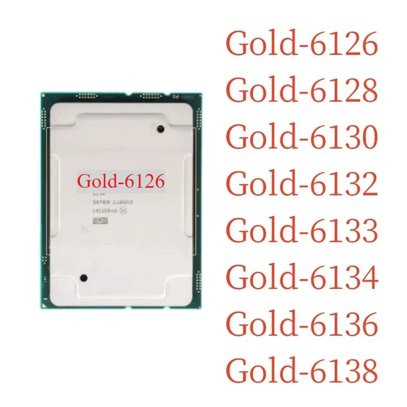 1pcs Perfect test Xeon Gold-6126 Gold-6128 Gold-6130 Gold-6132 Gold-6133 Gold-6134 Gold-6136 Gold-6138 3647 stitch series cpu