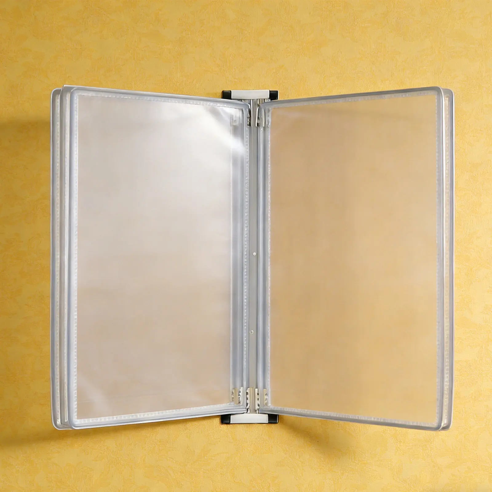 

Grey Wall File Organizer 5 Page A4 Hanging Document Holder Wall Mount Space-Saving File Rack for Office Meeting Brochure Display