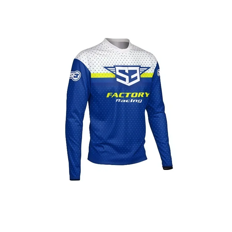 

S3 Motorcycle 3D Printed Racing Suit: Quick-Dry Long-Sleeve Motorbike Suit, Mountain Off-Road Riding Suit, Bicycle Racing Suit