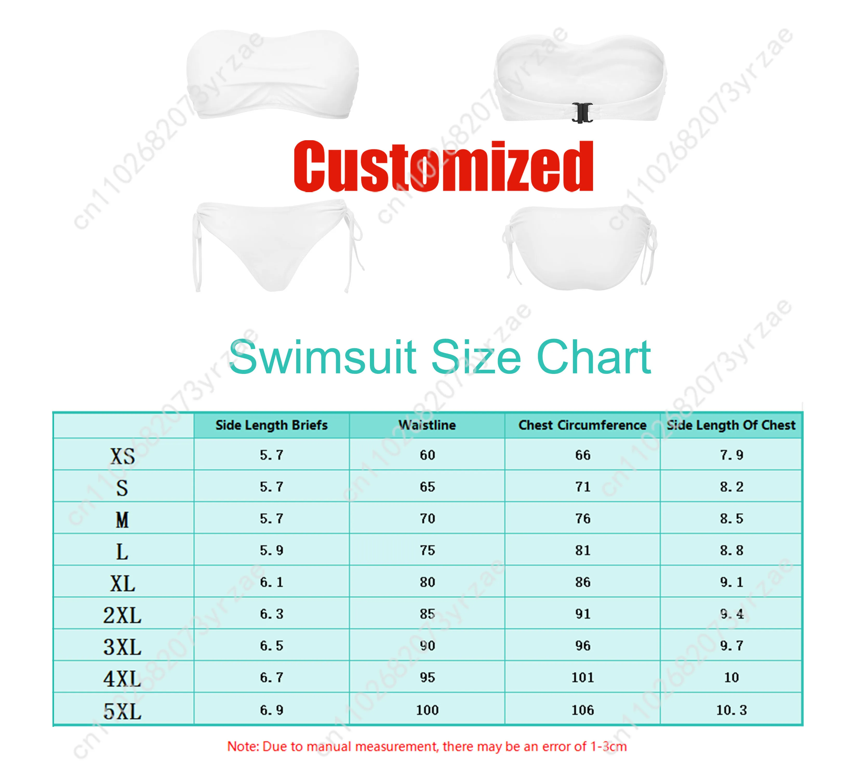 Accept Band Swimsuit Womens Drawstring Two Piece Set Bathing Suits Personalized Swimwear Pool Beach Bikini Customize Beachwear