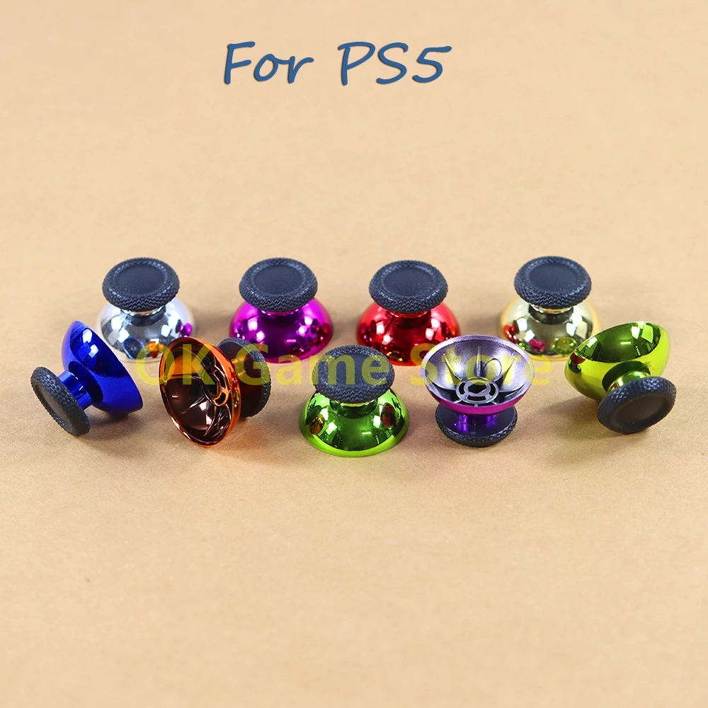 غطاء عصا تحكم مطلي بالكهرباء لـ PS5 ، مقبض زر ذراع التحكم ، غطاء إبهام الفطر الملون ، 30 *