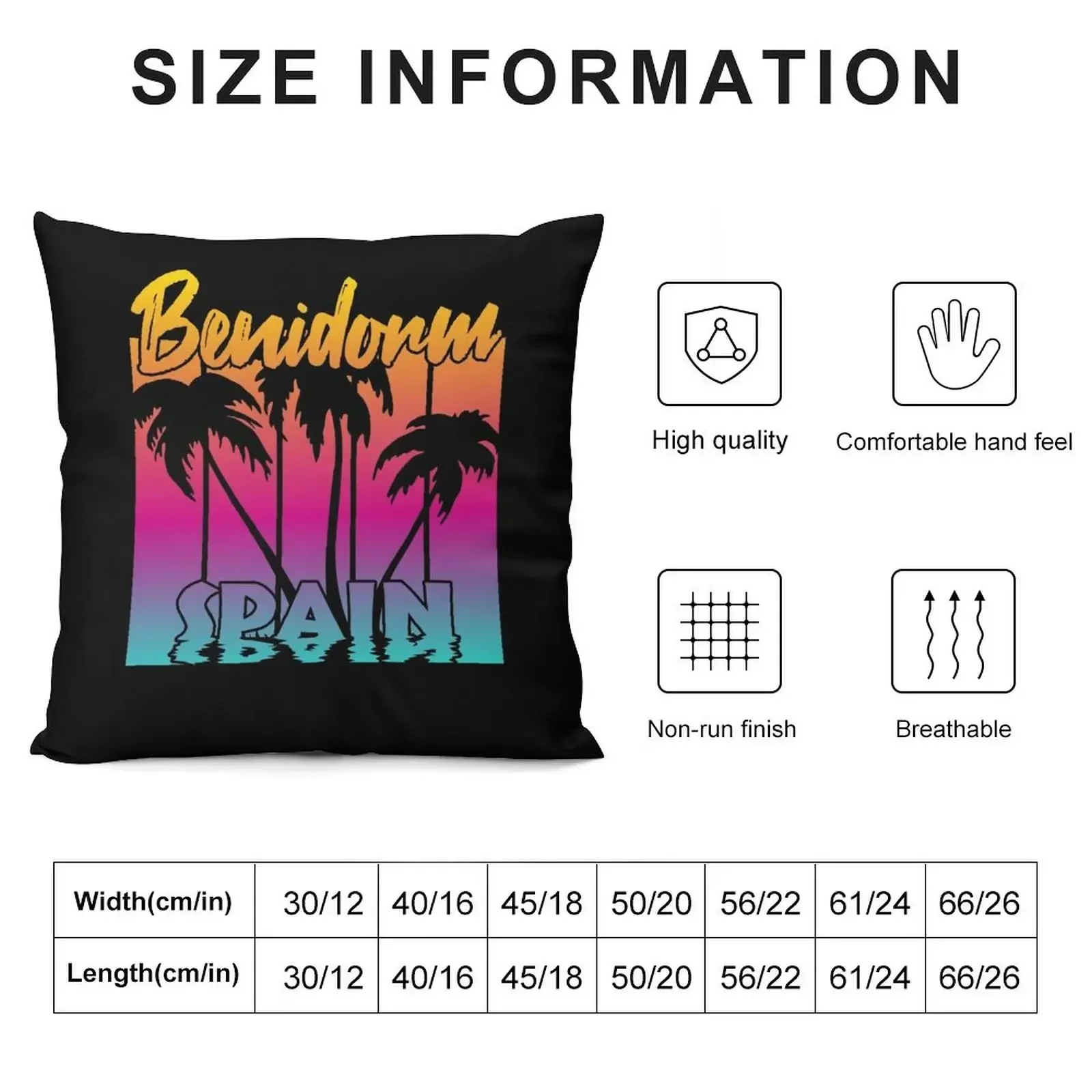 Benidorm Spain Throw Pillow Pillow Cases Decorative ornamental pillows for living room pillow