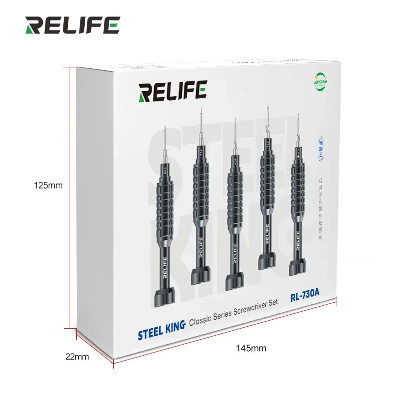 RELIFE RL-730A Precision Screwdriver Kit,Color Coded Bits for iPhone 17/Android Models,with Magnetic Tip for Small Screws Repair