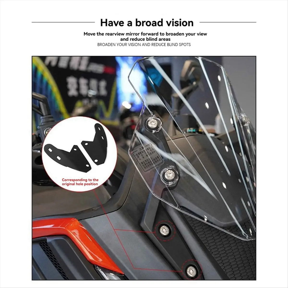 Super Sale Motorcycle Accessories Rearview Mirrors Forward Bracket Mirror Holder Adapter for KYMCO DTX360 DTX 360 S350