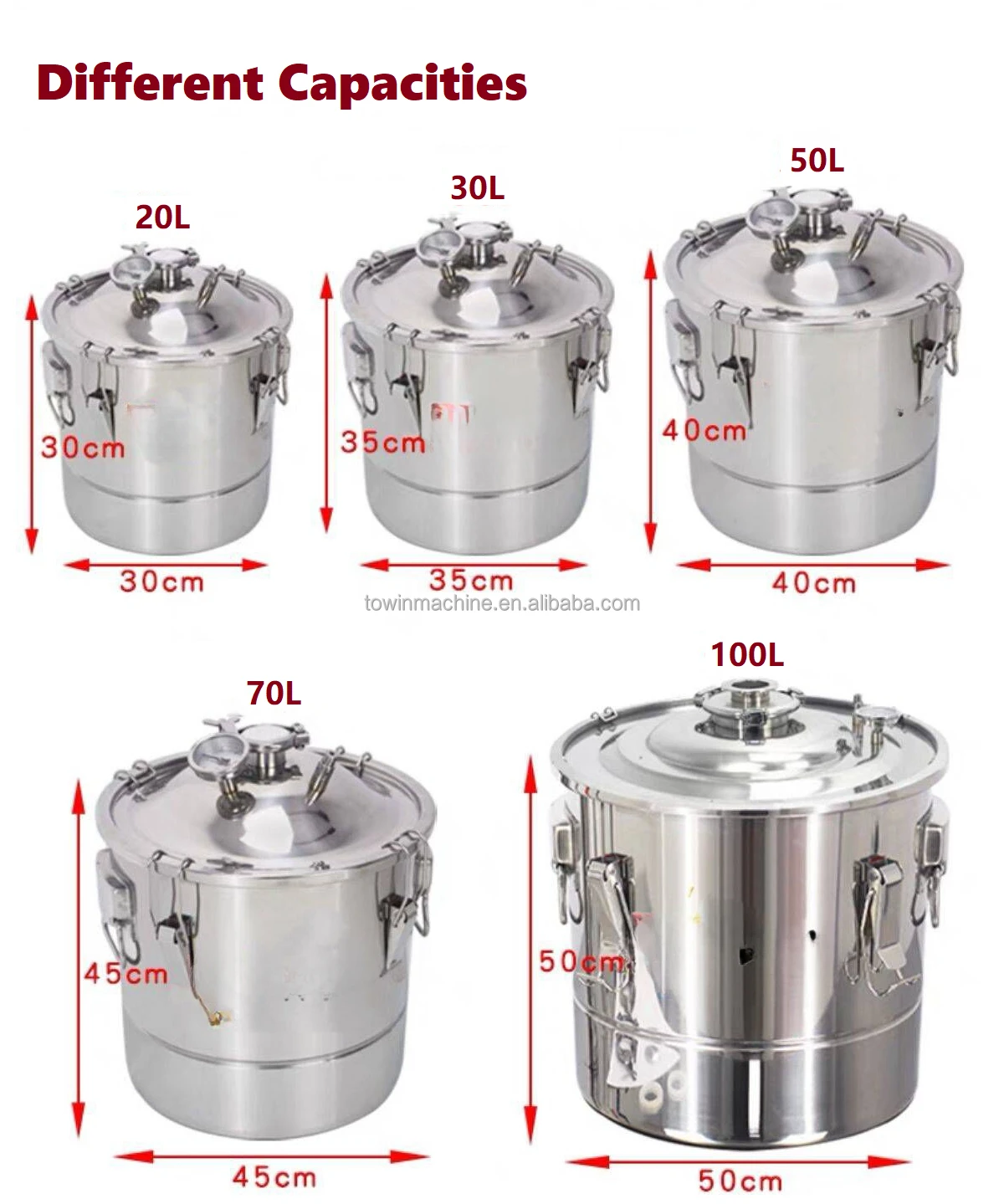 100L fermentation tank for beer, whisky, rum, brandy, vodka distiller