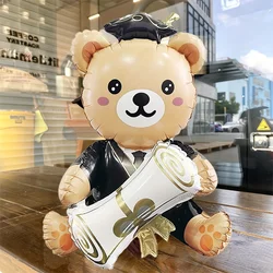 1pc Cute Holding Graduation Bear Aluminum Film Balloon Graduation Party Balloon Perfect For School Events And Campus Decorations