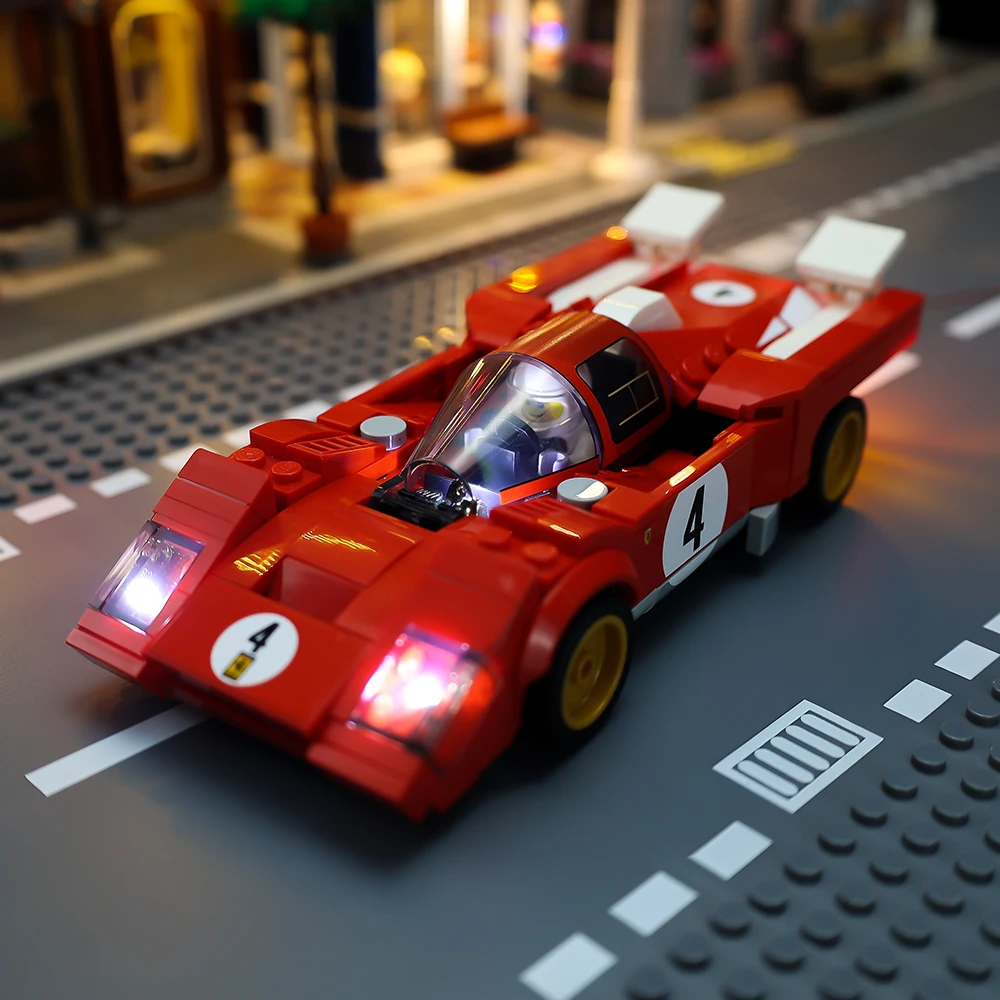 Kein Modell LED-Beleuchtungsset passend für LEGO 1970 Ferrari 512M 76906 (Blusteine nicht im Lieferumfang enthalten)