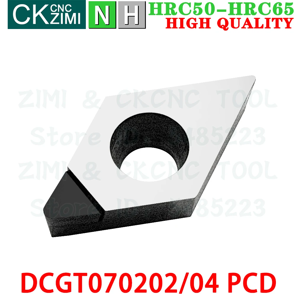 DCGT070202 PCD DCGT070204 PCD Inserti PCD Inserti diamantati per tornitura Utensili meccanici DCGT 0702 DCGT0702 PCD CNC Utensili da tornio per taglio metalli per Rame alluminio