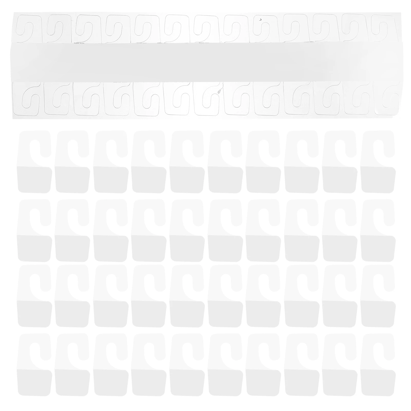 

100 Pcs Self Adhesive Hook Sticky Hanging Tabs Clips for Divider Retail Hooks Tags