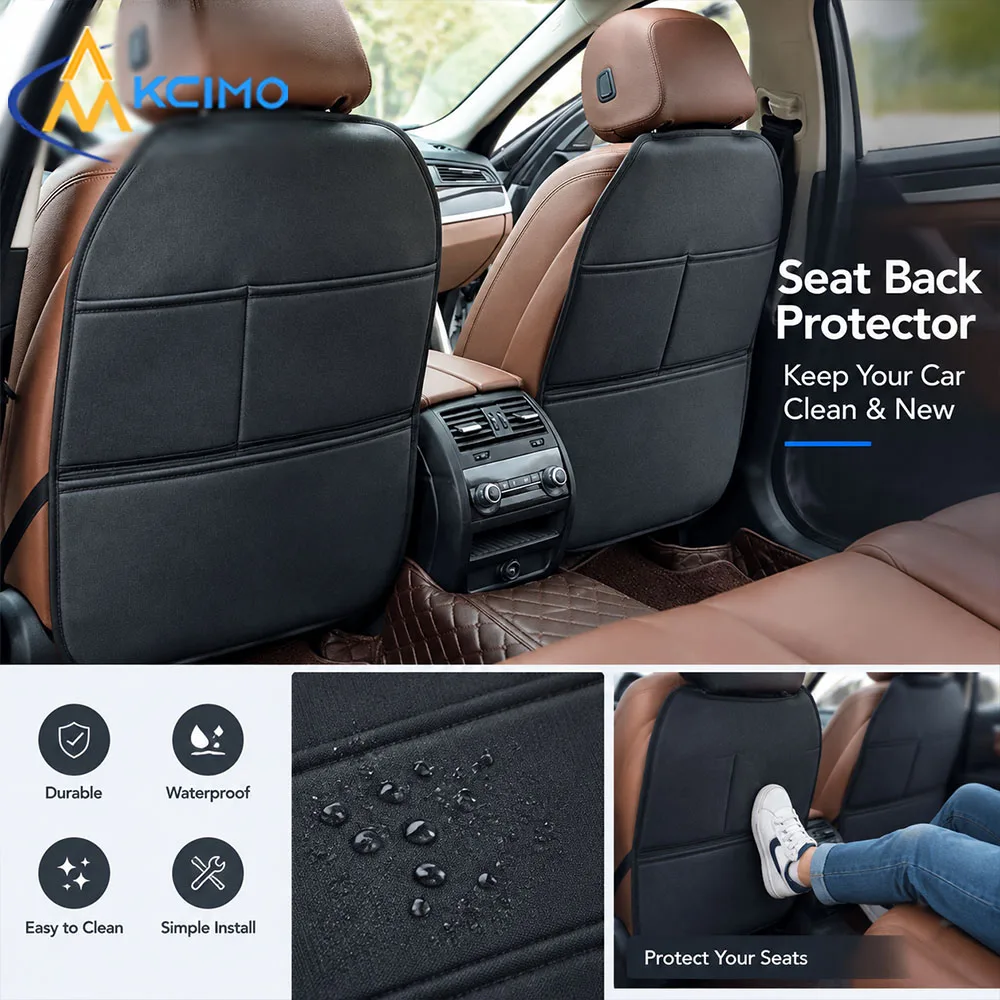 Car Seat Back Protector Anti Kick Pad Waterproof Seat Back Mat Car Interior Accessories