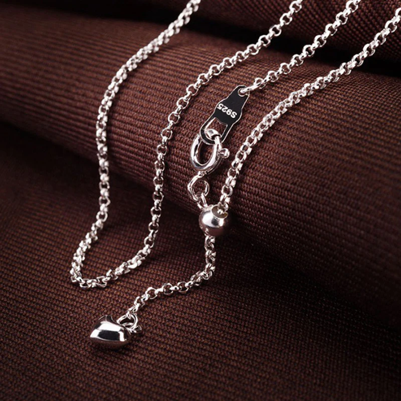 925 Silver Jewelry Necklaces For Women O Chain 45 50 60cm 2026 New Trend Female Necklace Adjustable High-quality Neck Necklace